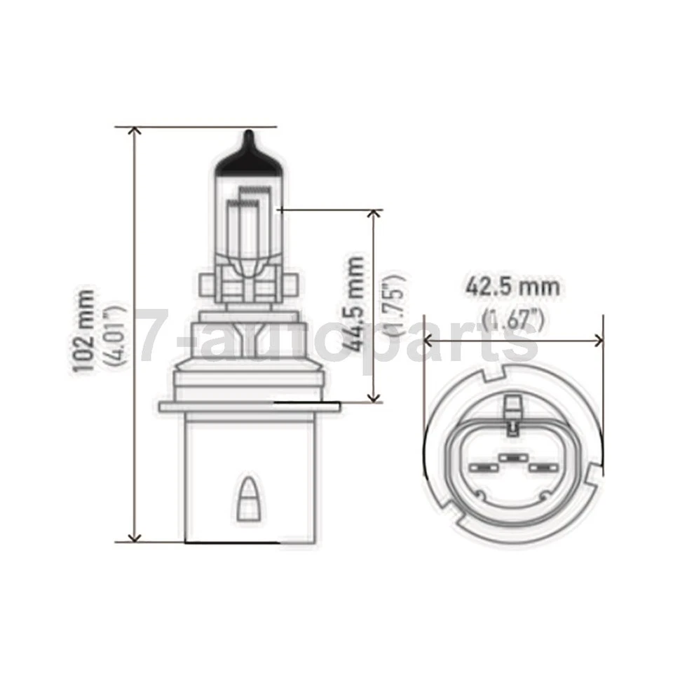 Hella High Beam and Low Beam Headlight Bulb Fits 1992-1995 Toyota 4Runner - Image 2 of 4