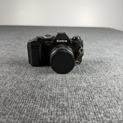 Konica FS-1 35mm SLR Film Camera Black Hexanon AR 50mm F1.7 Lens