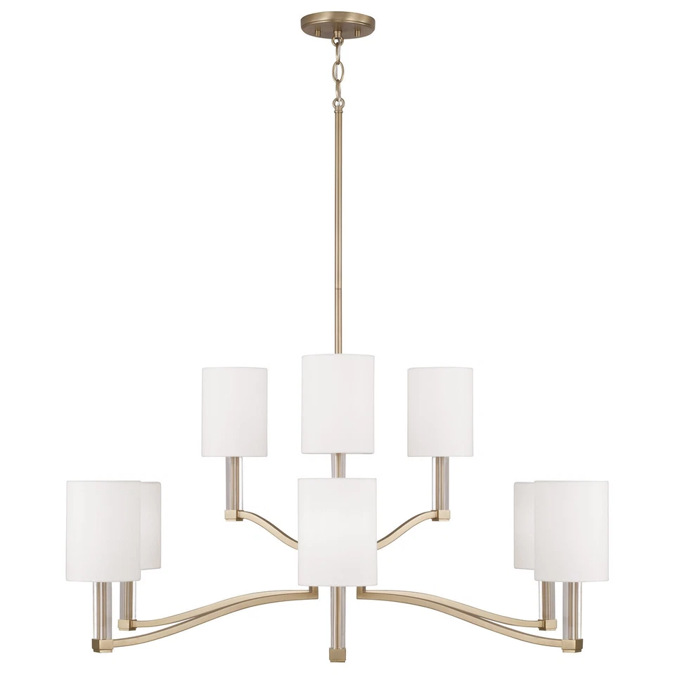 Lámpara de araña Capital Lighting 457091-715 Ingrid 9 luces 40" W - latón Foto 3 de 4