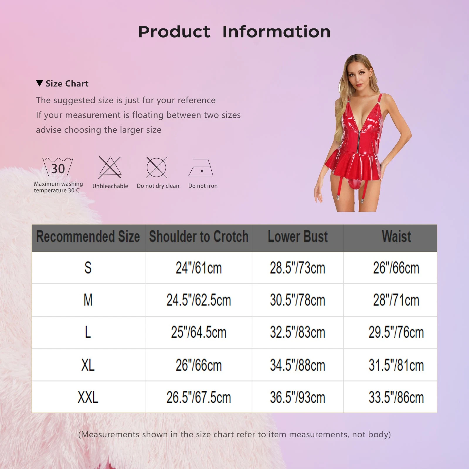 Abito donna pelle scollo V davanti zip dietro stringato clubwear per San Valentino