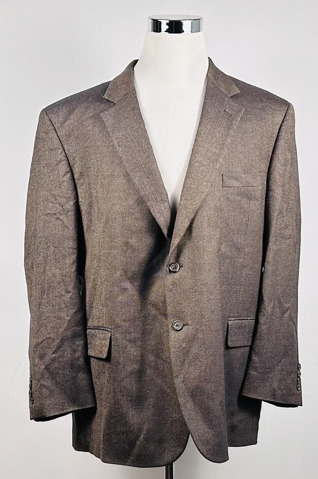 Abrigo deportivo Jos A Bank 48R marrón lana mezcla bambú dos botones forrado ventilado Foto 2 de 4