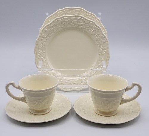 Steubenville Adam Antique 2 Bread Plates 2 Demitasse/Cups with Saucers - Picture 2 of 20