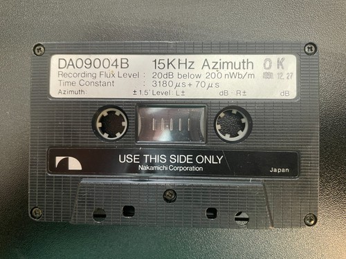 Nakamichi DA090400B 15KHz Azimuth Test Tape - 第 1/1 張圖片