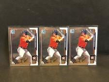 2015 Bowman Chrome Conrad Gregor 1st Bowman Prospect (#BCP55) - Lot of 3x 