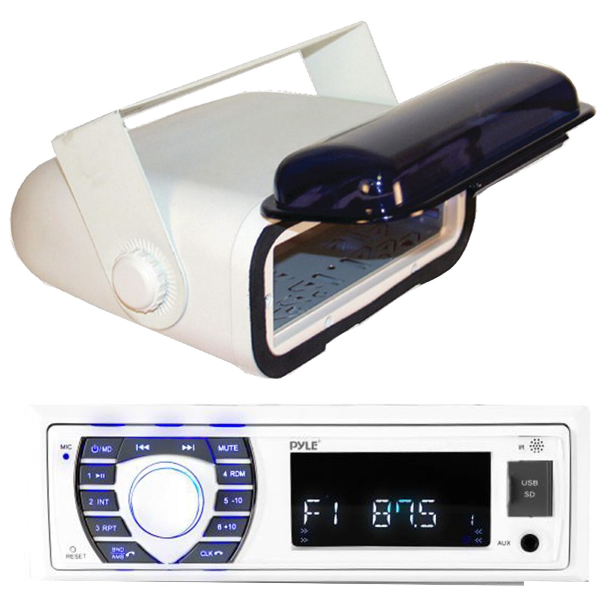 Pyle PLRMR23BTW Marine Boat Radio MP3/USB AUX iPod Receiver