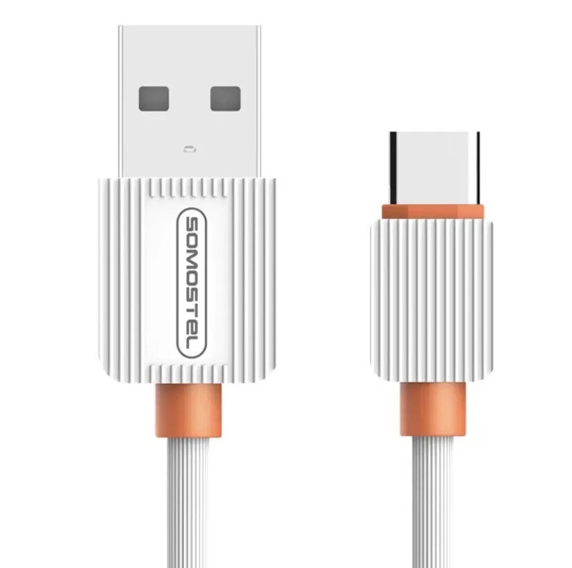 SOMOSTEL 1000mm 2.0A Type C USB Fast Charging Data Cable WHITE - Image 2 of 4