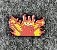 Fire Hellmo Elmo Retro Meme Collectable Enamel Pin Lapel Hat Bag Lanyard Pin