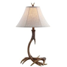 JONATHAN Y JYL6305A Antler 27.5" Rustic Resin LED Table Lamp Traditional Beds...