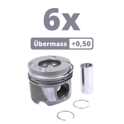 Kolbensatz ÜM +0,5 für Mercedes 3.0 CDI 87-427407-00 | 87-427407-10 | Cyl. 1-6