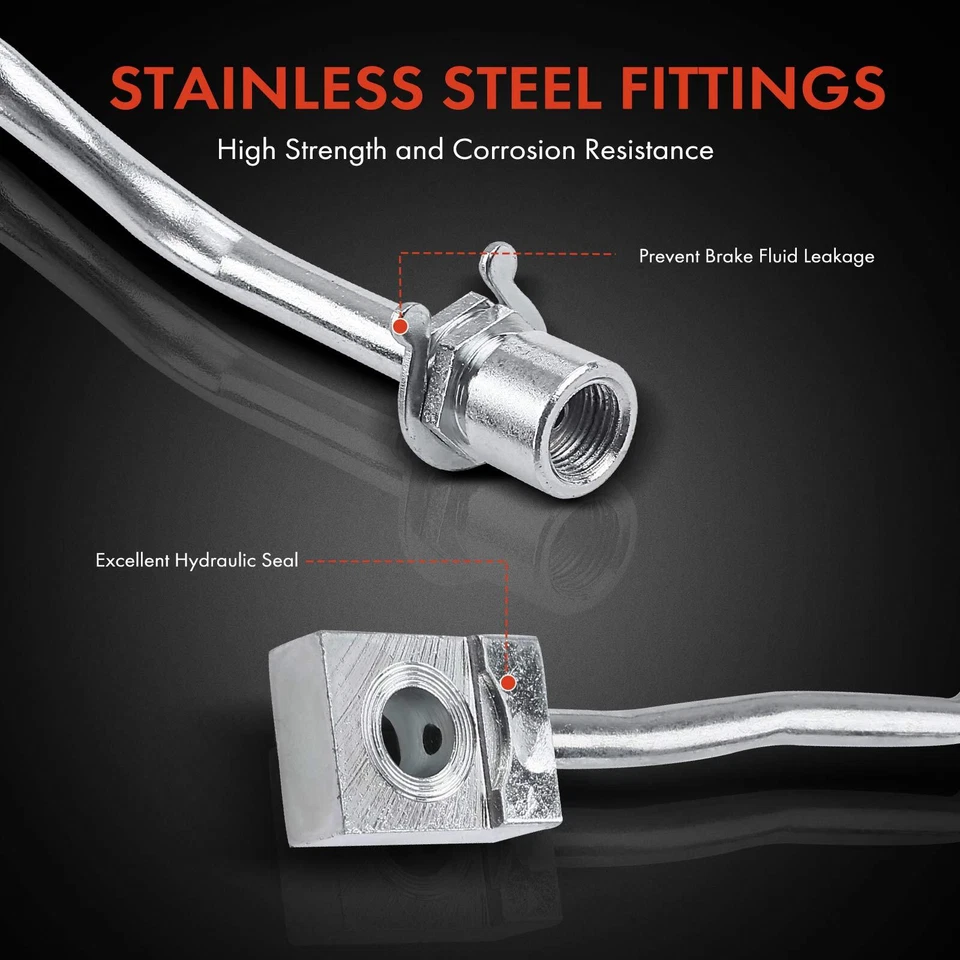 Manguera hidráulica de freno para Chevrolet C6500 Kodiak 2003-2005 Isuzu FTR trasera derecha Foto 4 de 4