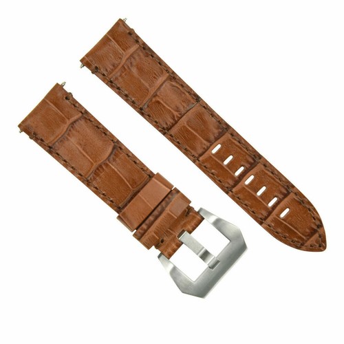 Büffelleder Uhrenarmband Schwarz 20/18 Mm Kompatibel Mit Breitling Faltschließe