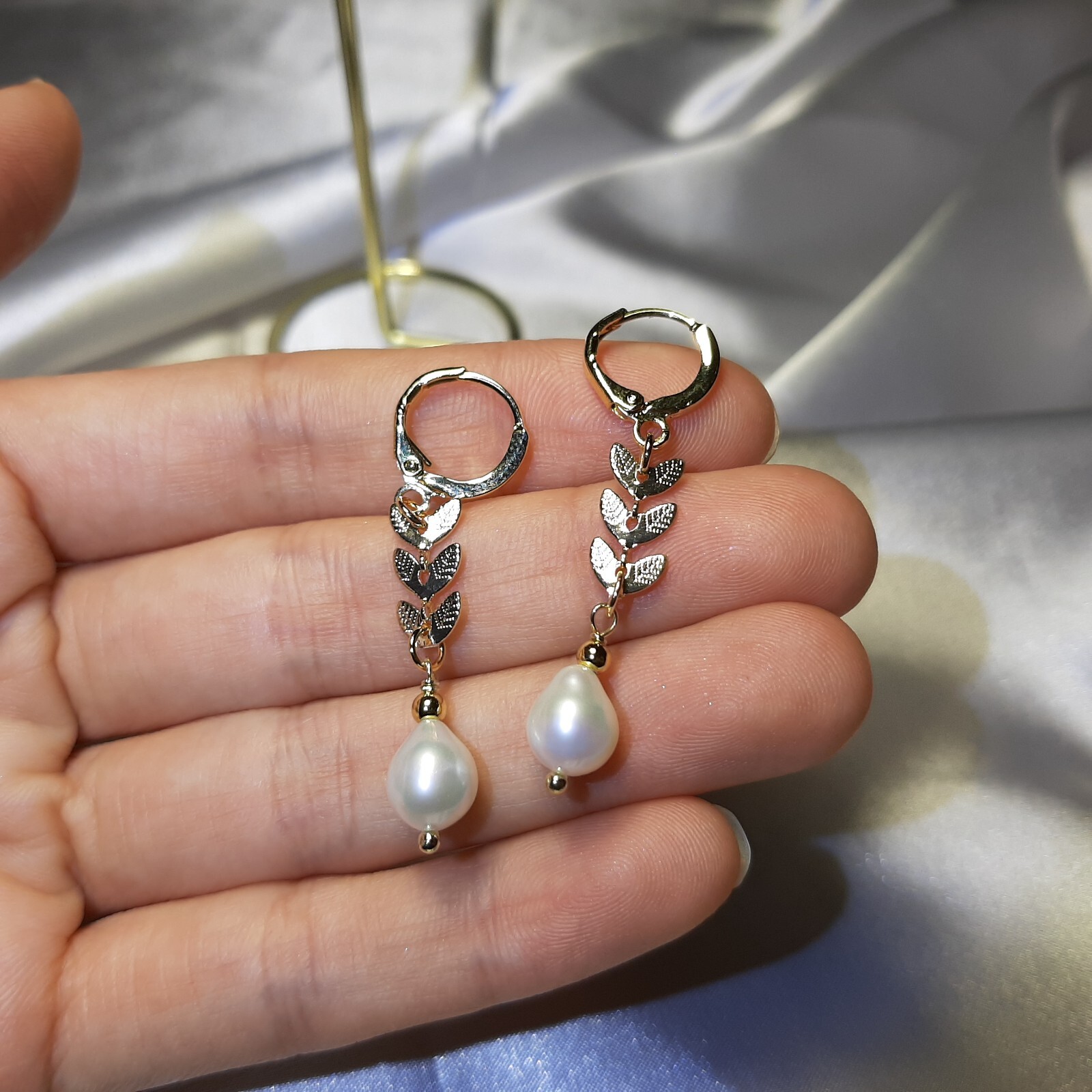 Boucles d'oreilles en perles de culture pour look chic de bureau - 2