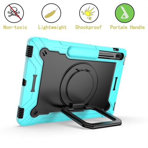For Samsung Tab S7 FE/T 730/T 970 Shockproof Armor Rotating Kickstand Case Cover - Picture 15 of 79