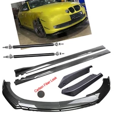 Carbon Fiber Front Bumper Lip Rear Splitter Spoiler Skirt For 5-Series 520i 528i