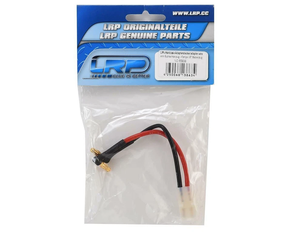LRP LiPo Hardcase Wire Adapter (4mm Male Bullet to Tamiya Plug) [LRP65838] - Image 2 of 2