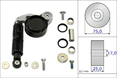 INA Reparatursatz, Spannarm-Keilrippenriemen  u.a. für AUDI, SKODA, VW