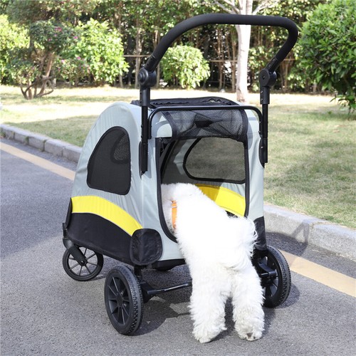 Pet Dog Stroller Jogger for Small Medium Dogs Portable Walking Shopping Travel - Picture 4 of 12