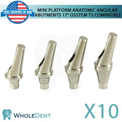 10x Mini Angled Anatomic Abutment 17° Titanium Dental Osstem  TS Compatible