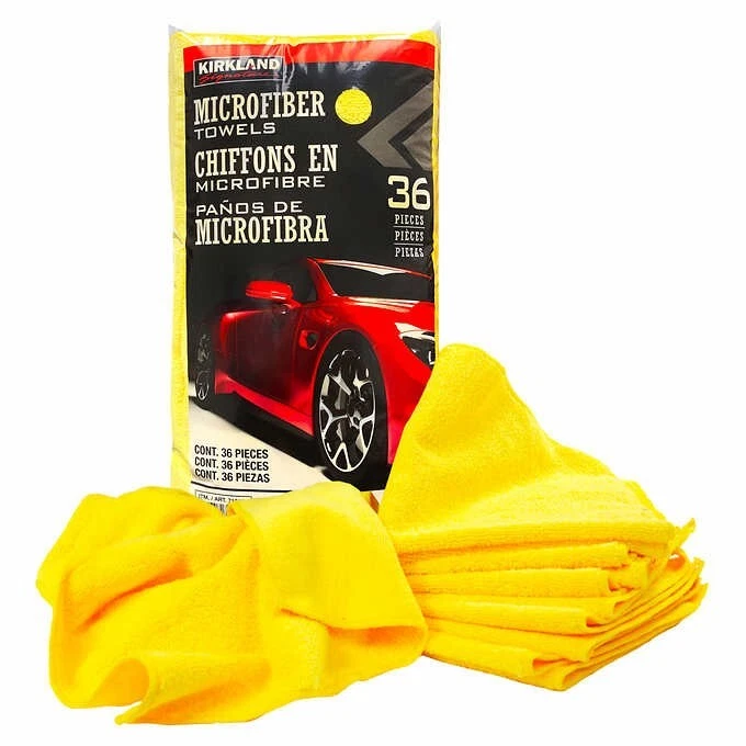 Kirkland Signature Ultra Plush Microfiber Towel Yellow 16 in x