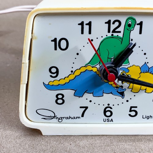 Dinosaur Alarm Clock Toastmaster Ingraham Vintage Electric Desk Clock 49-289 - Picture 15 of 21
