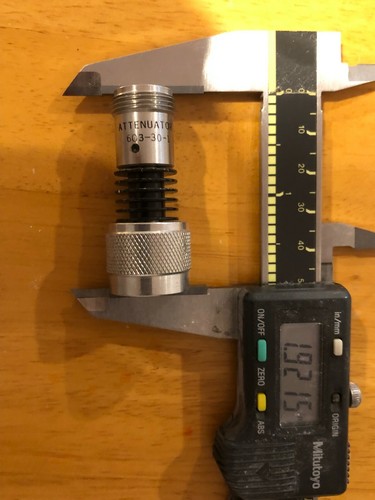 MECA RF ATTENUATOR 30 DB DC-6 GHZ TYPE-N AVG POWER 5 W MAX 125 W 603-30-1 - Picture 2 of 4