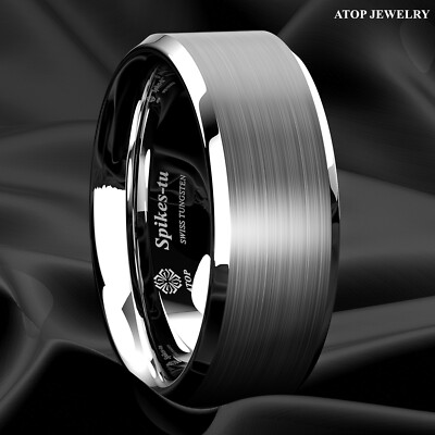 8 MM Men's Polished Tungsten Ring #25 8 MM Men's Polished Tungsten Ring #25