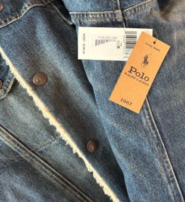 近年モデル 美品 POLO RALPH LAUREN DENIM BOA JKT Polo Ralph Lauren Coat Big Tall Classic BLUE Denim Trucker Jean