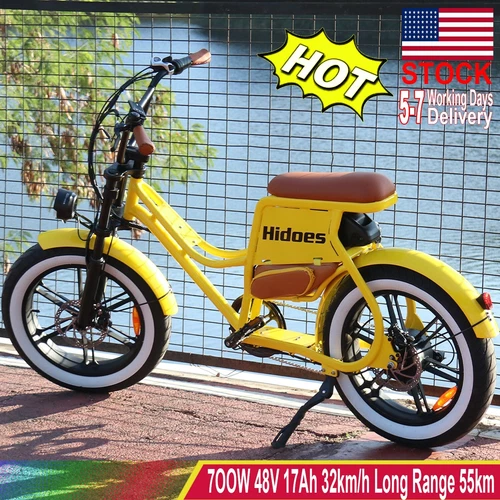 700W Electric Bycycle Adults 48V 17Ah 20''X4.0Fat Tire 20MPH Commute City E-Bike
