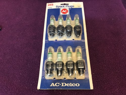 AC DELCO R45 SPARK PLUGS 8 5613776 V8 OE GM STOCK#857 GREEN STRIPE NOS CONCOURS - 第 1/5 張圖片