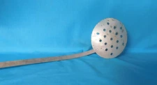 VINTAGE ICE FISHING SKIMMER 18" HEAVY METAL QUALITY HANDLE 6" SPOON