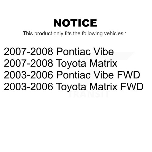 Front Rear Ceramic Brake Pads And Drum Shoes Kit For Toyota Matrix Pontiac Vibe - Picture 2 of 2