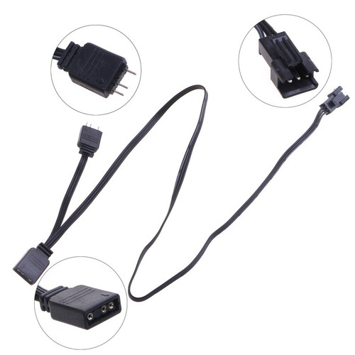 ARGB 5V 3Pin Item Extension Cable AURA /MSI Motherboard Spliter For 5V Fan - Afbeelding 2 van 8