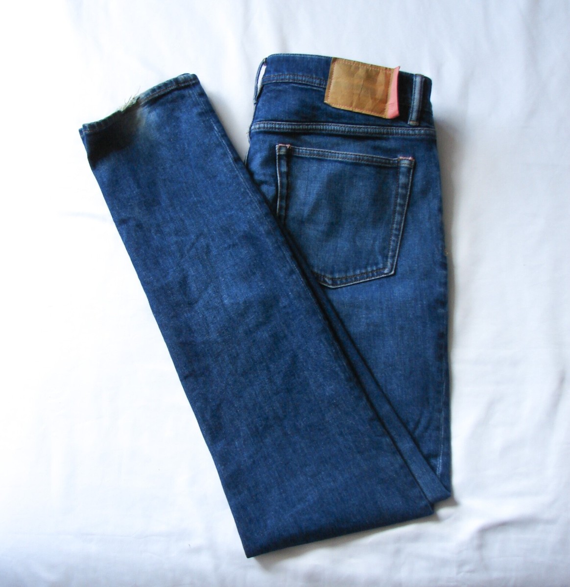 Men's Acne Studios Bla Konst North Dark Blue Indigo Tapered Denim