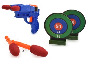 pistolas de juguete con balas de goma