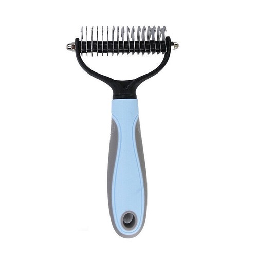 Pet Hair Removal Comb for Dogs Cat Double-sided Detangler Dematting Pet Brush - Picture 14 of 16