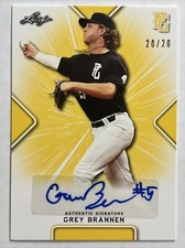 2021 LEAF PERFECT GAME GREY BRANNEN AUTO 20/20