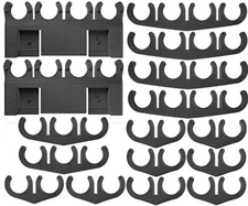Ford 8.5mm Black Spark Plug Wire Deluxe Mount & Separator Kit 65-77 Ford