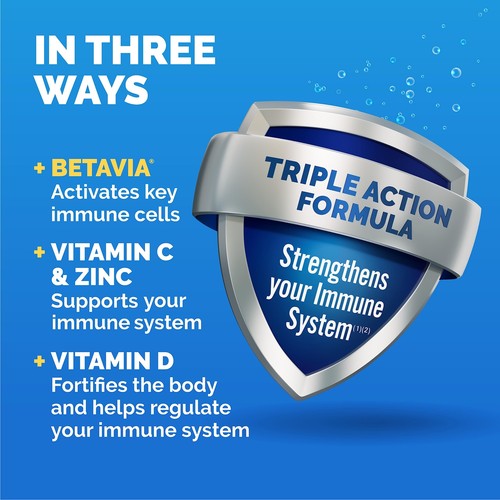 Emergen-C Immune+ Triple Action Immune Support Powder, BetaVia (R), 1000mg - Picture 3 of 9