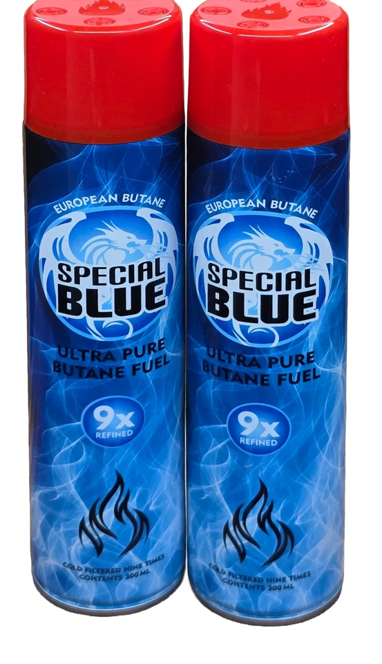 Butano europeo azul especial | Combustible de butano ultra puro | 9x refinado | Latas de 300 ml Foto 3 de 4