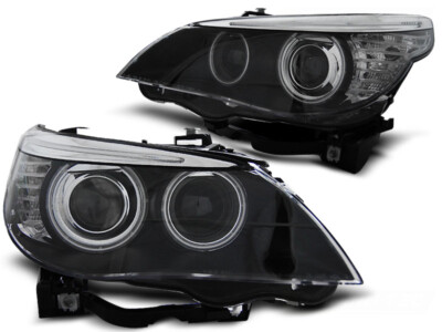 CCFL Angel Eyes Xenon Scheinwerfer Set für BMW E60/61 BJ 03-04 Klar/Schwarz