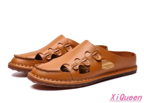 Mens Sandals Shoes Microfiber Flats 