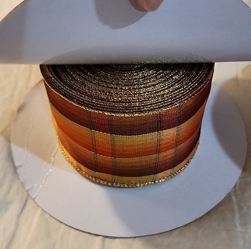 4 Rolls Fall Kirkland Wire-edged Ribbon, Approx 98 yards - Picture 8 of 10