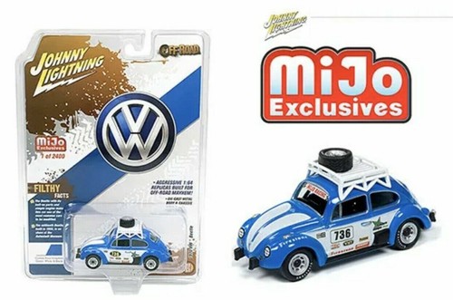 Johnny Lightning 1970 VW VOLKSWAGEN OFF ROAD BEETLE -Blue, MIJO EXCLUSIVE 1/2400 - Picture 4 of 4