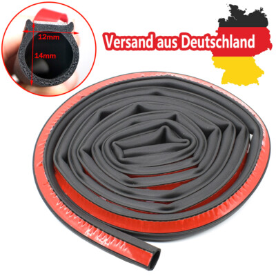 2M Gummidichtung Selbstklebend Türdichtung Gummiprofil D-Typ Dichtband Dichtung,