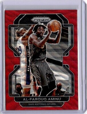 2021-22 Panini Prizm Ruby Wave Prizm Al-Farouq Aminu #219 San Antonio Spurs
