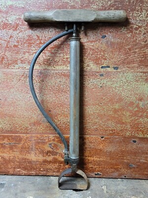Bicycle Hand Pump Codman & Shurtleff Boston Nickel Brass Auto Sports Vintage