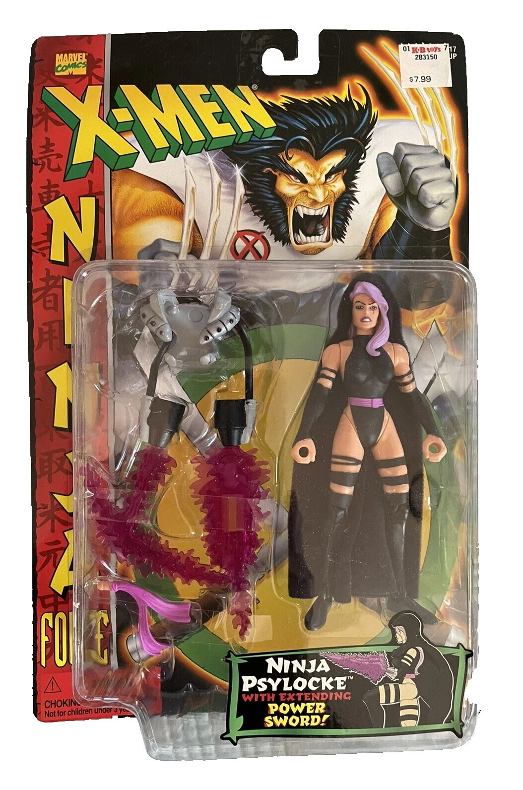 Figuras de acción ToyBiz Psylocke y accesorios