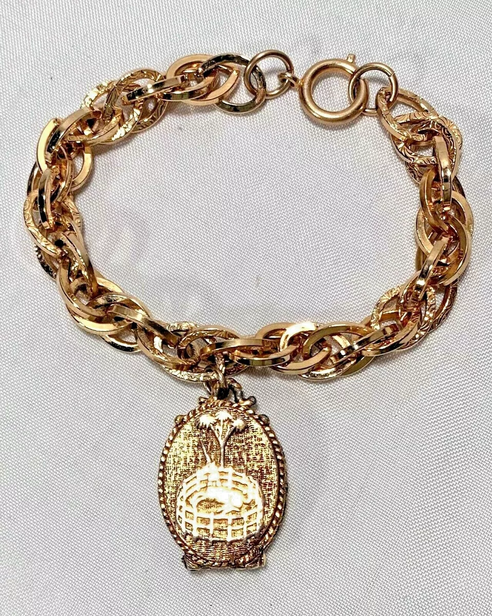 Gold locket sale bracelet