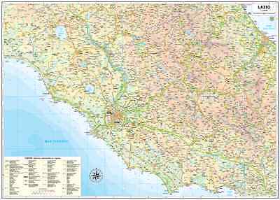 Map Mural Lazio Region 85 X 64 Cm Cosmetics Map Ebay