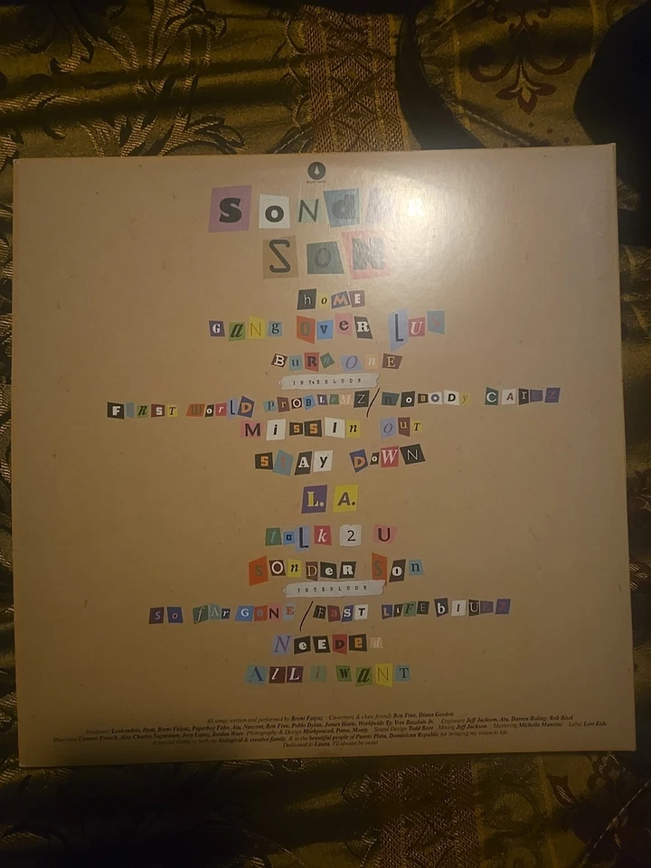 Brent Faiyaz "Sonder Son" 2017 Lost Kids US LP Gatefold Limited Red Vinyl - Bild 2 von 2